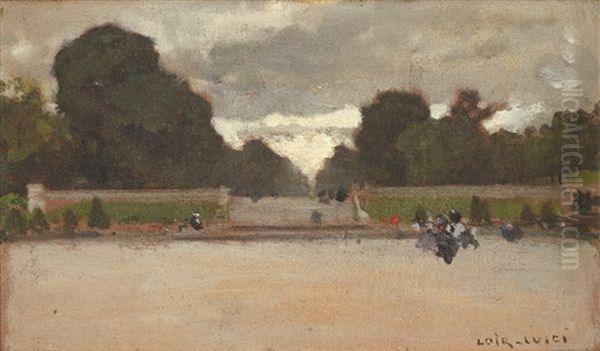 Au Parc Oil Painting by Luigi Loir