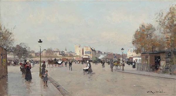 Boulevard Berthier, Paris Oil Painting by Luigi Loir