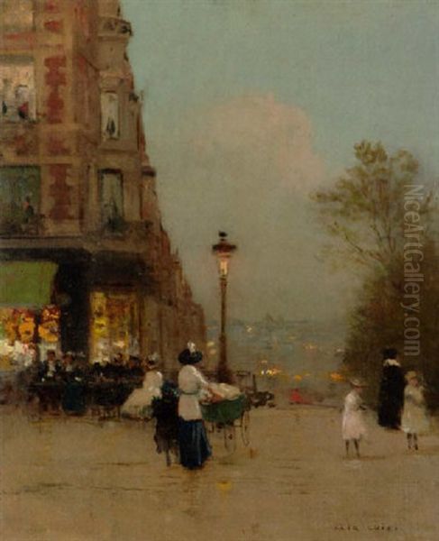 Motiv Fran Montmartre Oil Painting by Luigi Loir