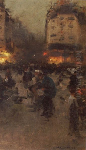 Vue De Paris Oil Painting by Luigi Loir