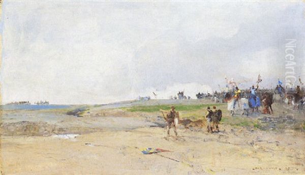 Avant La Bataille Oil Painting by Luigi Loir