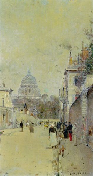 Paris, Le Dome De L'eglise Du Val De Grace by Luigi Loir