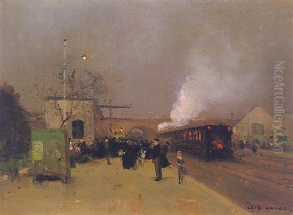 At The Station by Luigi Loir