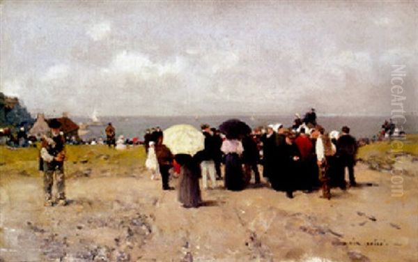 Avant Les Regates Oil Painting by Luigi Loir