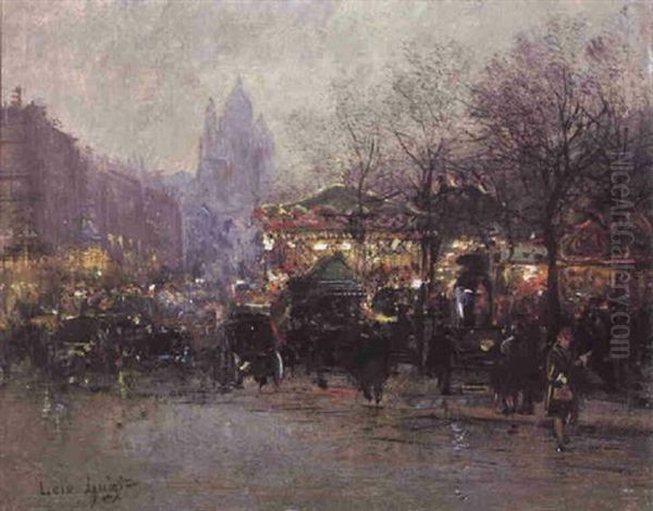 Gezicht Te Parijs Oil Painting by Luigi Loir