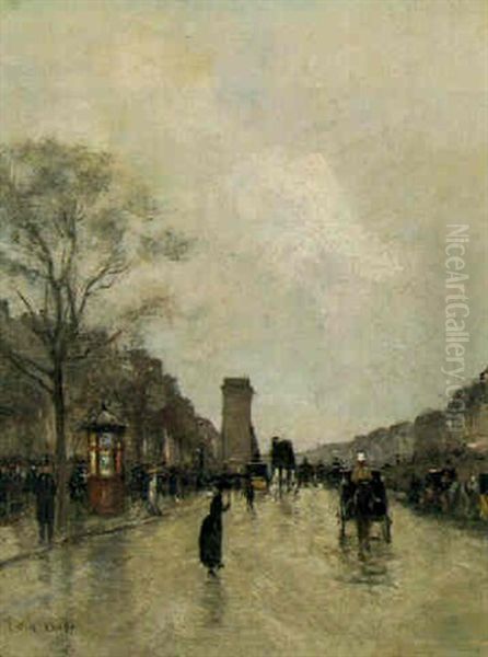 Sur Le Grand Boulevard Oil Painting by Luigi Loir