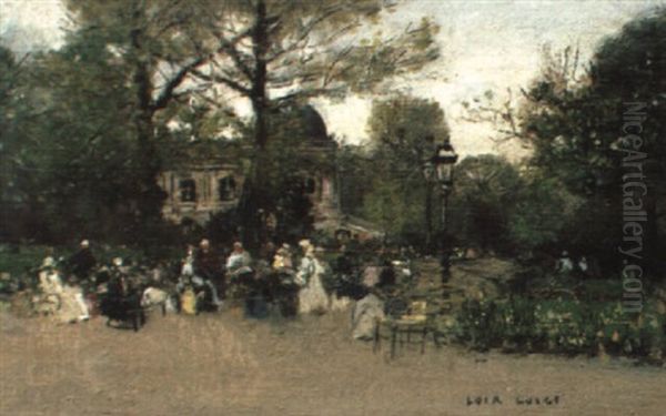 Conversation Dans Les Jardins Oil Painting by Luigi Loir