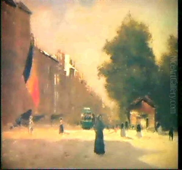 Strassenszene Oil Painting by Luigi Loir