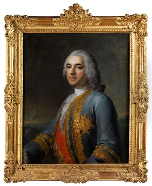 Portrait Eines Chevalier De L'ordre De Saint-louis Oil Painting by Marianne Loir