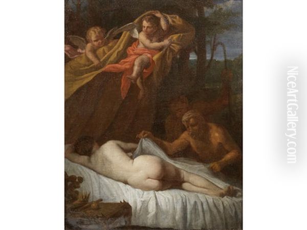 Jupiter Unveils Antiope Oil Painting by Nicolas Pierre Loir