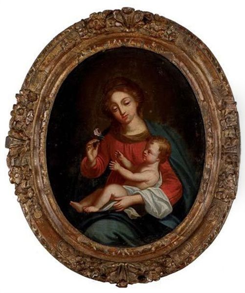 Vierge A L'enfant Oil Painting by Nicolas Pierre Loir