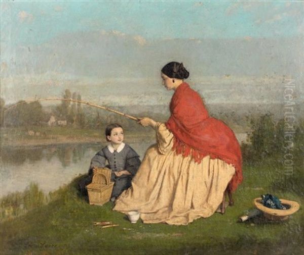 Les Jeunes Pecheuses by Leon Henri Antoine Loire