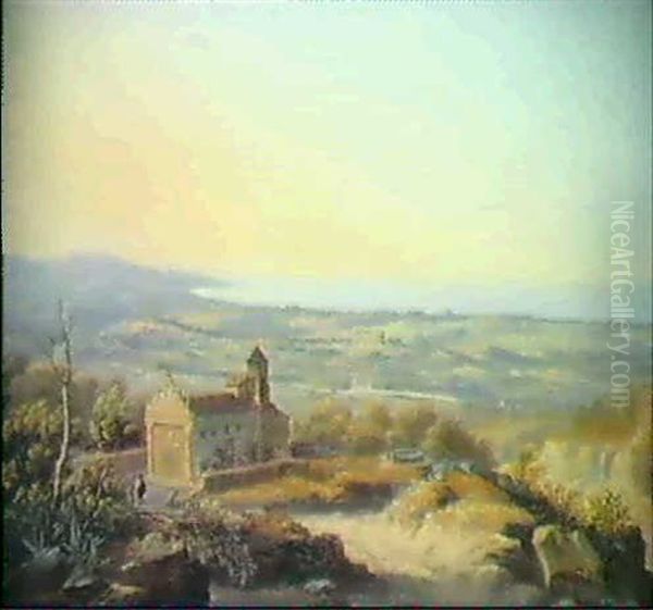 Les Sept Temples D'agrigente Oil Painting by Alexandre Francois Loisel