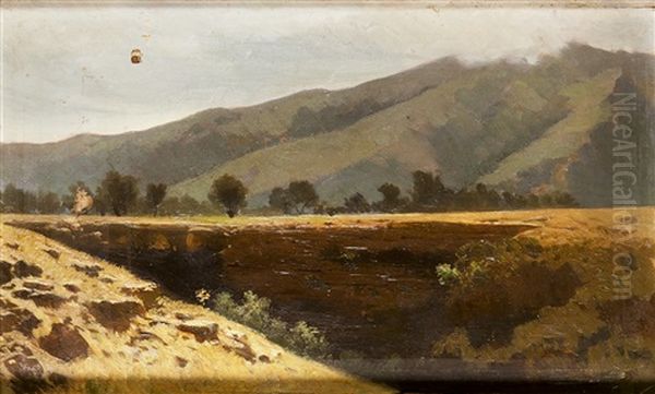 Paesaggio Siciliano Oil Painting by Francesco (Luigi) Lojacono