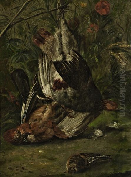 Jagdstillleben Mit Erlegten Vogeln Oil Painting by Ida van Lokhorst