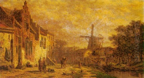 Near Brussels Oil Painting by Johan Nicolaas Van Lokhorst