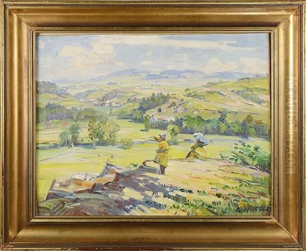 View To The Landscape Oil Painting by Stanislav Lolek