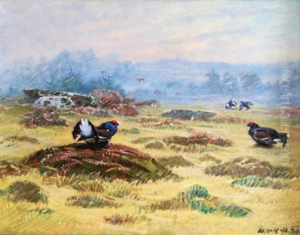 Grouse Oil Painting by Stanislav Lolek