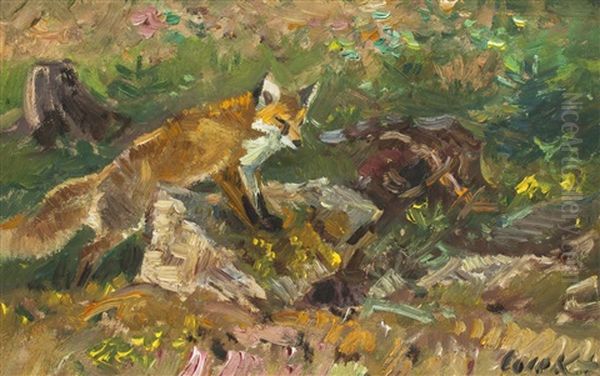 Fuchs Oil Painting by Stanislav Lolek