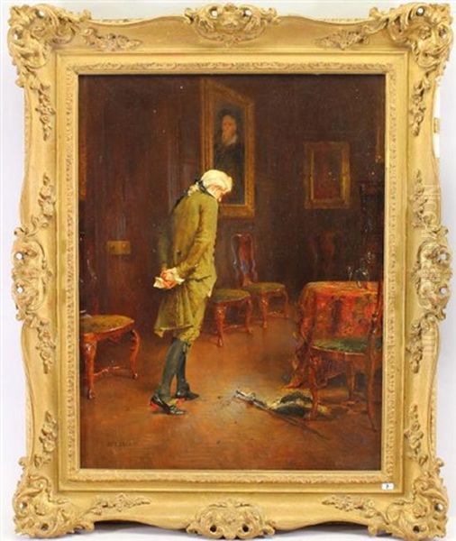 An Elegant Interior Setting Oil Painting by John Arthur Lomax