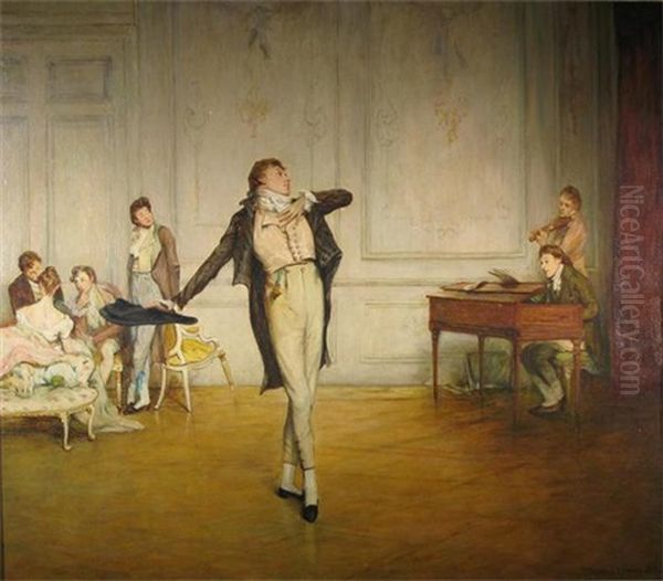 The Rehersal Oil Painting by John Arthur Lomax