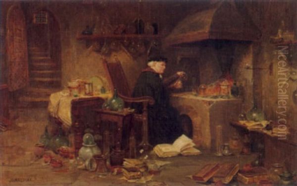 Der Alchemist Oil Painting by John Arthur Lomax