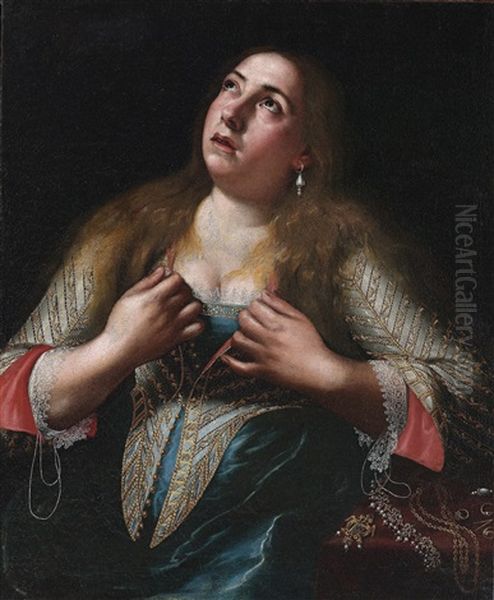 Die Busende Maria Magdalena Oil Painting by Aurelio Lomi