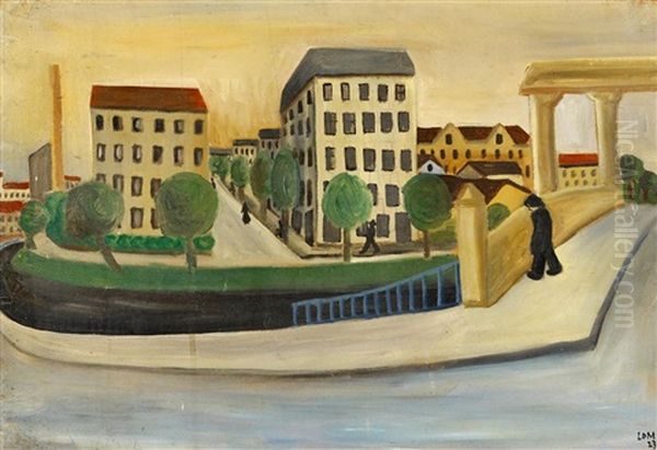 Stadtlandschaft Oil Painting by Alfred Lomnitz