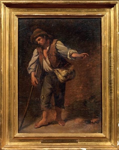 Figura Di Mendicante Oil Painting by Francesco Londonio