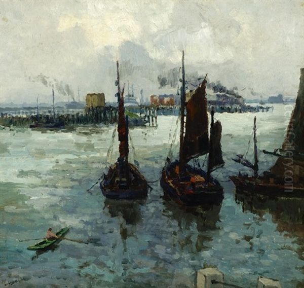 Harbour View Oil Painting by Leon Londot