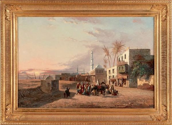 Scene Orientaliste Oil Painting by Edwin Long