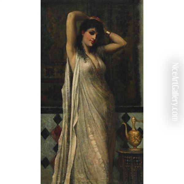 Egyptian Girl In Her Salon by Edwin Long