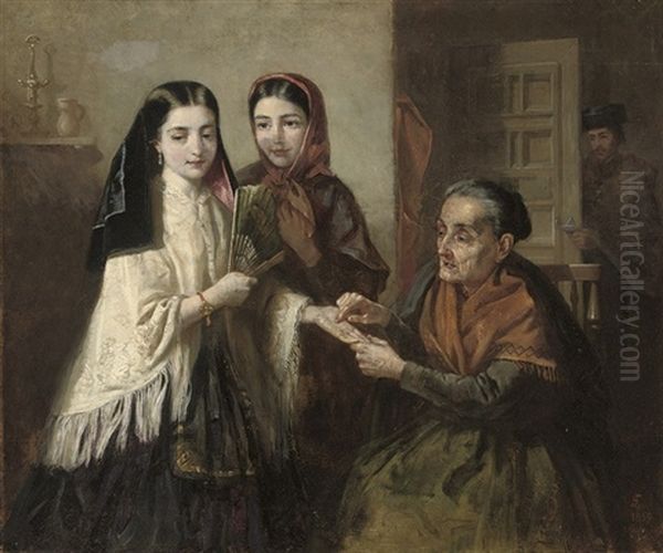 The Fortune Teller Oil Painting by Edwin Long