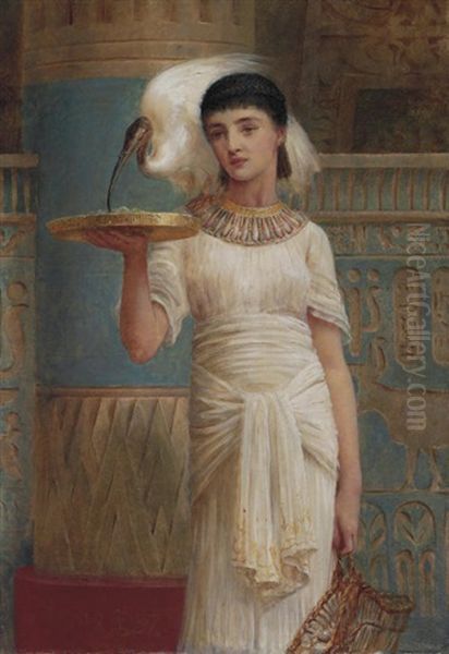 Alethe, Attendant Of The Sacred Ibis by Edwin Long