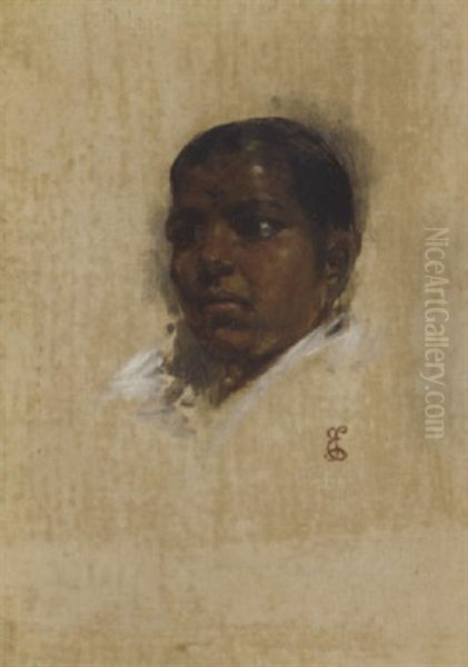 Study Of A Boy Oil Painting by Edwin Long