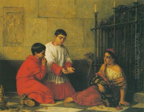 The Chestnut Seller Oil Painting by Edwin Long