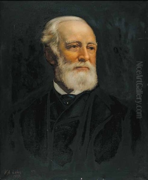 Untitled - Portrait Of A Distinguished Man Oil Painting by Victor Albert Long