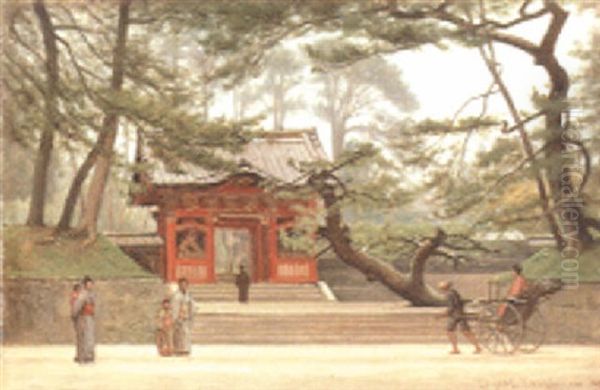 Shobo Temple, Tokio Oil Painting by Ernest Wadsworth Longfellow