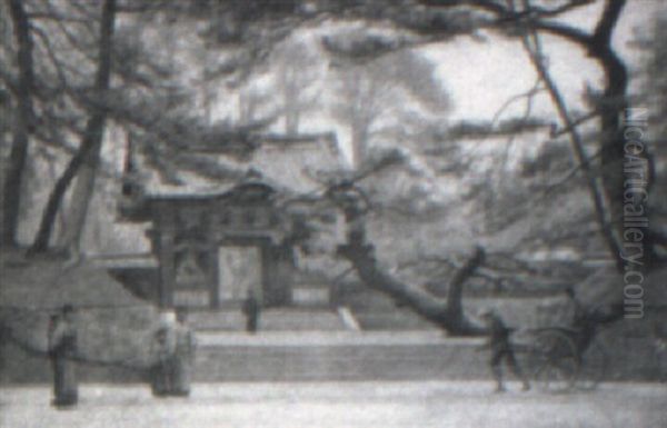 Shibo Temple, Tokio '03 Oil Painting by Ernest Wadsworth Longfellow