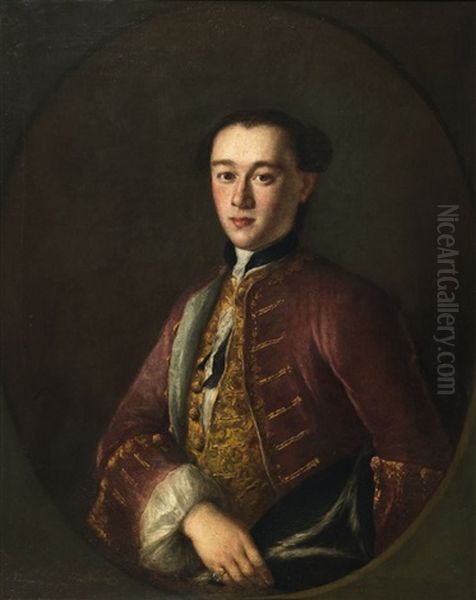 A Portrait Of A Young Gentleman Oil Painting by Alessandro Longhi