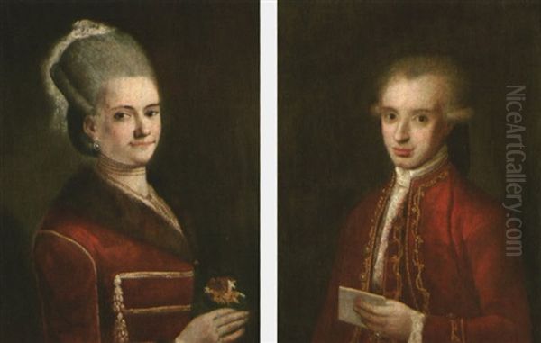 Ritratto Di Antonio Brunelli Bonetti (+ Ritratto Della Moglie; 2 Works) Oil Painting by Alessandro Longhi