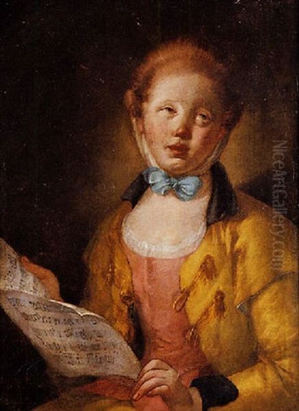 Ritratto Di Giovinetta Con Spartito Musicale Oil Painting by Alessandro Longhi