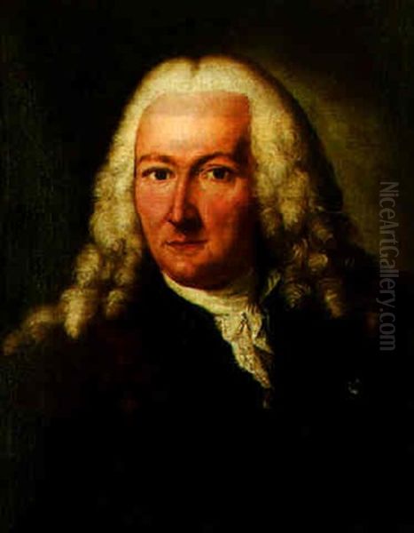 Portrait Of A Man (pietro Barozzi In 1742?) Oil Painting by Alessandro Longhi