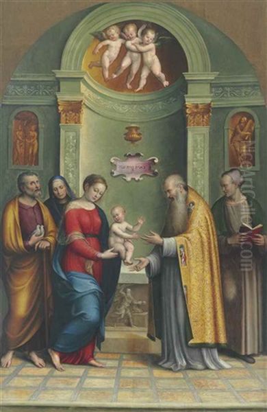 The Presentation In The Temple Oil Painting by Lucca Longhi