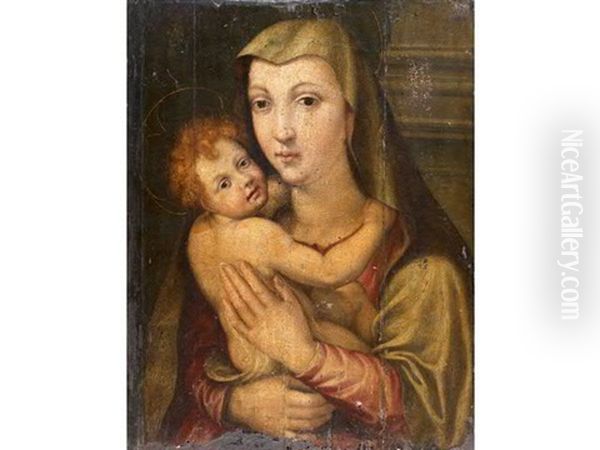 Vierge A L'enfant Oil Painting by Lucca Longhi