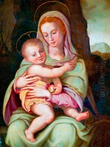 Madonna A Gyermek Jezussal Oil Painting by Lucca Longhi