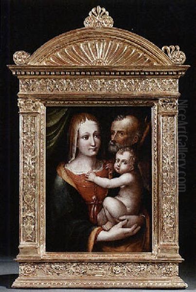 Sacra Famiglia Oil Painting by Lucca Longhi