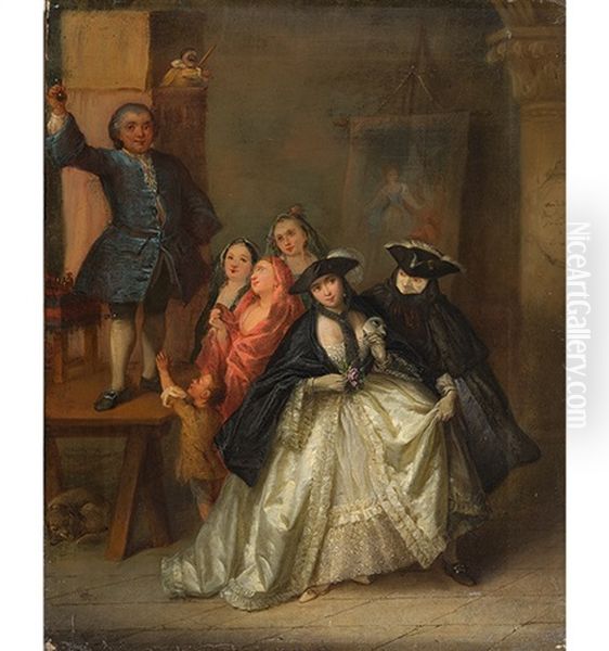 Der Scharlatan Oil Painting by Pietro Longhi