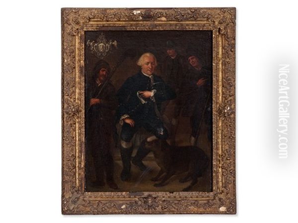 Nobleman With Hunting Dog Oil Painting by Pietro Longhi