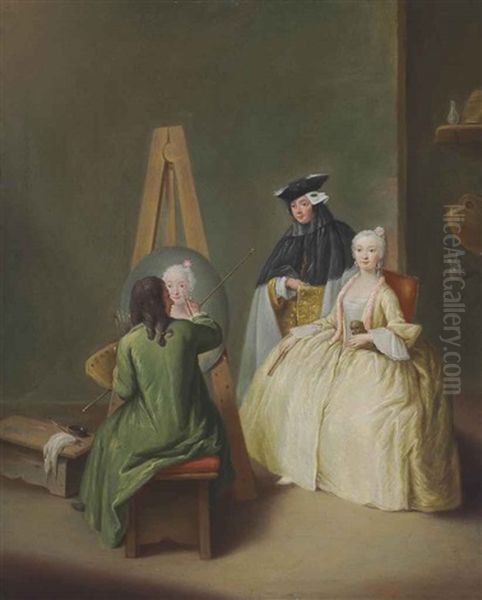 The Painter's Studio Oil Painting by Pietro Longhi